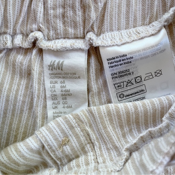 H&M | 100% Cotton Striped Suspender Button Baby Boy Shorts - Picture 4 of 5